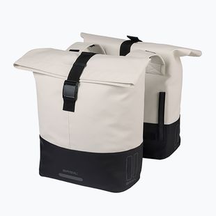 Dviračio krepšys Basil Cove Double Pannier Bag 32 l off white/black