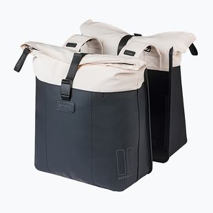 Dviračio krepšys Basil Vive Double Pannier Bag 35 l off white/black