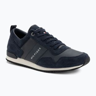 Vyriški batai Tommy Hilfiger Iconic Leather Suede Mix Runner midnight