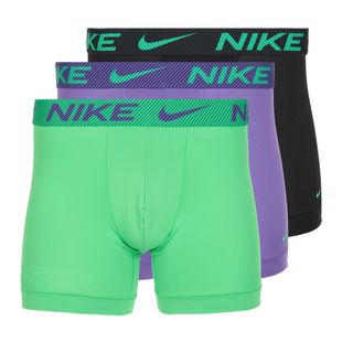 Vyriškos trumpikės Nike Dri-Fit Essential Micro Boxer Brief 3 poros green shock/wild violet/black txtd wb