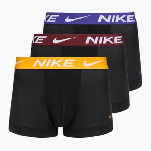 Vyriškos trumpikės Nike Dri-Fit Essential Micro Trunk 3 poros black university gold/deep night/dark team red wb