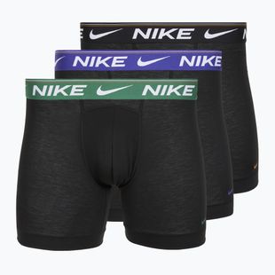 Vyriškos trumpikės Nike Dri-FIT Ultra Comfort 3 poros black evrgreen aura/deep night/black waistband