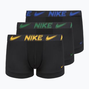 Vyriškos trumpikės Nike Dri-Fit Essential Micro Trunk 3 pairs black/game royal/malachite/un gold/zoom wb