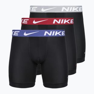 Vyriškos trumpikės Nike Essential Micro 3 pairs black/sapphire/wolf grey/team crimson