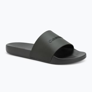 Vyriškos šlepetės Calvin Klein HM0HM00455 Pool Slide Rubber dark olive