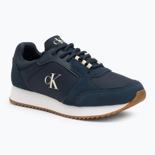 Vyriški batai Calvin Klein YM0YM01326 Retro Runner Sock Lace Up Ny-Su Calvin Navy/Bright White/Gum