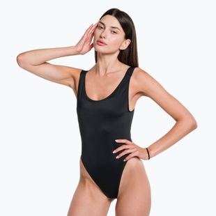 Moterų Calvin Klein Scoop Back One Piece Swimsuit Black