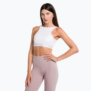 Calvin Klein Medium Support YAF ryškiai balta fitneso liemenėlė