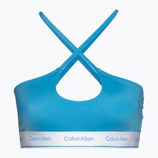 Maudymosi kostiumėlio viršutinė dalis Calvin Klein Halter Bralette malibu blue