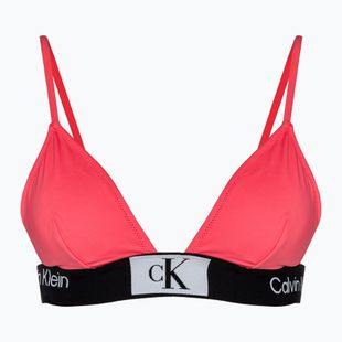 Maudymosi kostiumėlio viršutinė dalis Calvin Klein Fixed Triangle-RP calypso coral