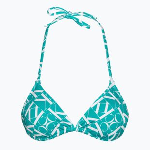 Maudymosi kostiumėlio viršutinė dalis Calvin Klein Triangle-RP Print monogram blue