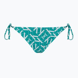 Maudymosi kostiumėlio apatinė dalis Calvin Klein String Side Tie Print monogram blue