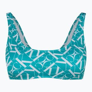 Maudymosi kostiumėlio viršutinė dalis Calvin Klein Bralette-RP Print monogram blue