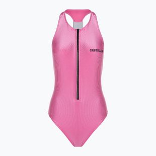 Moteriškas vientisas maudymosi kostiumėlis Calvin Klein Racerback One Piece bold pink