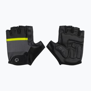 Rogelli Hero II vyriškos dviratininkų pirštinės juoda/juoda/pilka