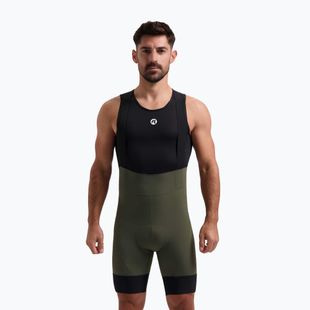 Rogelli Signature Bib Short vyriški dviračių šortai žali