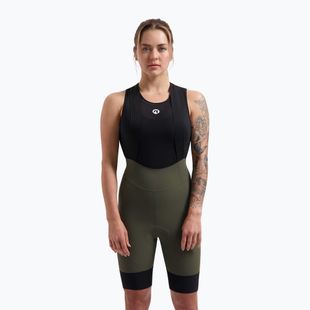 Moteriški dviračių šortai Rogelli Signature Bib Short W green