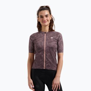 Rogelli Essential Graphic II moteriški dviratininkų marškinėliai bordeaux / coral