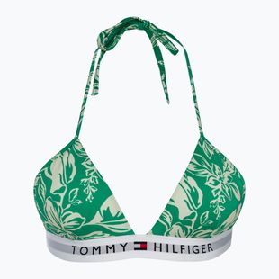 Maudymosi kostiumėlio viršus Tommy Hilfiger Triangle Fixed Foam Print vinted tropical olympic green