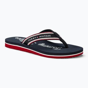 Moteriškos šlepetės per pirštą Tommy Hilfiger Im Graphic Beach Sandal space blue
