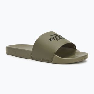 Vyriškos šlepetės Tommy Hilfiger Embroid 85 Pool Slide army green
