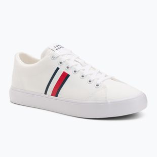 Vyriški sportiniai bateliai Tommy Hilfiger Th Hi Vulc Low Core Stripes Mesh YBS white