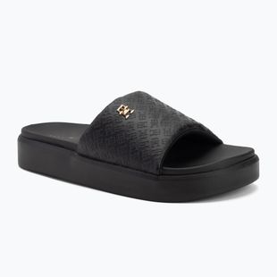 Moteriškos šlepetės Tommy Hilfiger Platform Monogram Poolslide black