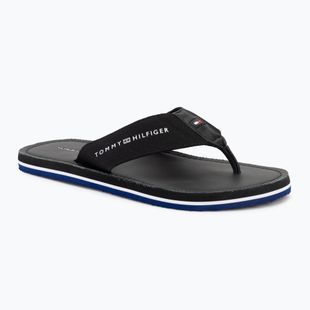 Vyriškos šlepetės per pirštą Tommy Hilfiger Leather Beach Sandal black