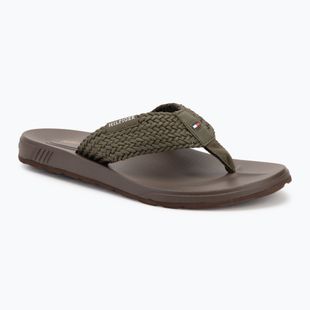 Vyriškos šlepetės per pirštą Tommy Hilfiger Molded Web Beach Sandal army green