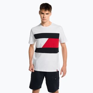 Tommy Hilfiger vyriški treniruočių marškinėliai Colorblocked Mix Media white