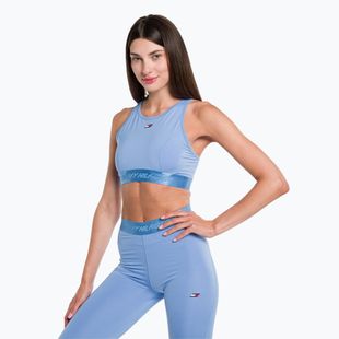 Tommy Hilfiger Essentials Mid Int Racer Back mėlyna fitneso liemenėlė