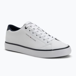 Vyriški sportiniai bateliai Tommy Hilfiger Th Hi Vulc Core Low Leather Ess YBS white