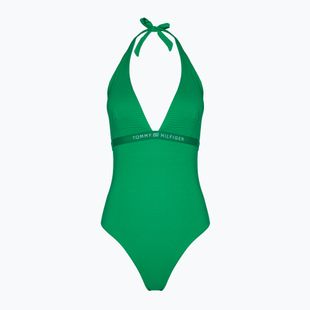 Moteriškas vientisas maudymosi kostiumėlis Tommy Hilfiger Halter One Piece Rp olympic green