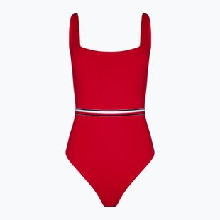 Moteriškas vientisas maudymosi kostiumėlis Tommy Hilfiger Square Neck One Piece primary red