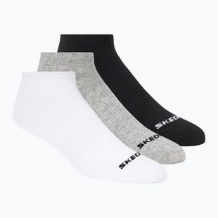 Kojinės SKECHERS Non Terry No Show 3 pack white/black