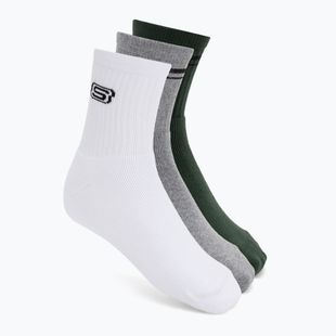 Kojinės SKECHERS Full Terry Low Crew grey/green
