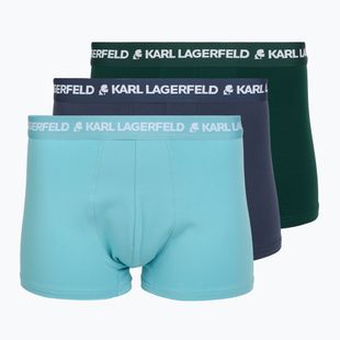 Vyriškos trumpikės KARL LAGERFELD Logo Trunk Multiband 3 poros dark sea/indigo/blue