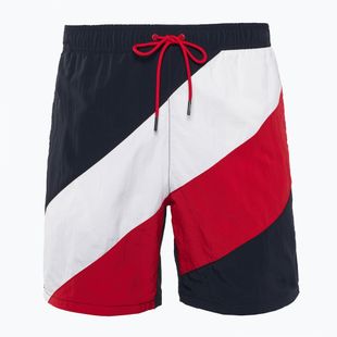 Vyriški maudymosi šortai Tommy Hilfiger Long Drawstring Diag Na desert sky