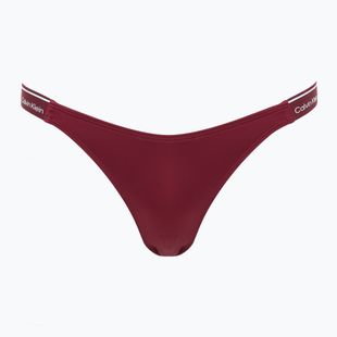Maudymosi kostiumėlio apačia Calvin Klein KW0KW02732 Curved Delta Bikini plum glaze
