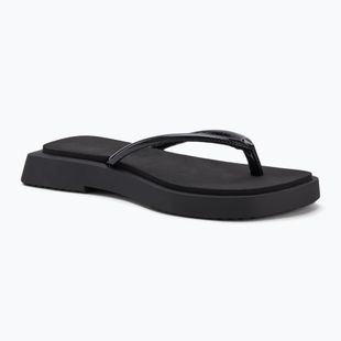 Moteriškos šlepetės per pirštą Calvin Klein YW0YW01716 Sq Low Wedge Sandal Stitch triple black