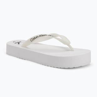 Moteriškos šlepetės per pirštą Calvin Klein YW0YW01830 Beach Sandal Flatform Tpu bright white/black