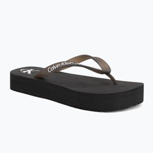 Moteriškos šlepetės per pirštą Calvin Klein YW0YW01830 Beach Sandal Flatform Tpu black/bright white