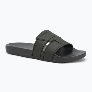Vyriškos šlepetės Calvin Klein HM0HM01752 Pool Slide Double T dark olive
