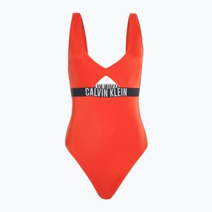Moteriškas maudymosi kostiumas Calvin Klein KW0KW02746 Intense Power One Piece Fashion Fit flaming chili