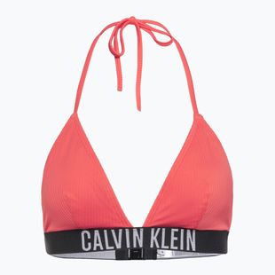 Maudymosi kostiumėlio viršus Calvin Klein KW0KW02750 Intense Power Rib Triangle-RP dazzling coral