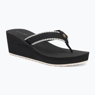 Moteriškos šlepetės per pirštą Tommy Hilfiger Wedge Beach Sandal black