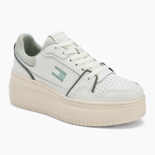 Moteriški batai Tommy Jeans Retro Basket Flatform ecru/misty sage