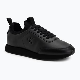 Vyriški batai Calvin Klein YM0YM01362 Retro Runner Sock Laceup Leather triple black