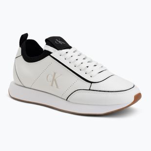 Moteriški batai Calvin Klein HW0HW02994 Retro Runner Sock Patch Leather bright white/black