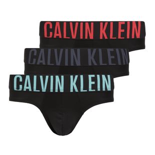Vyriškos trumpikės Calvin Klein 000NB3610A Hip Brief 3 pairs black w/ombre blue logo/black w/c